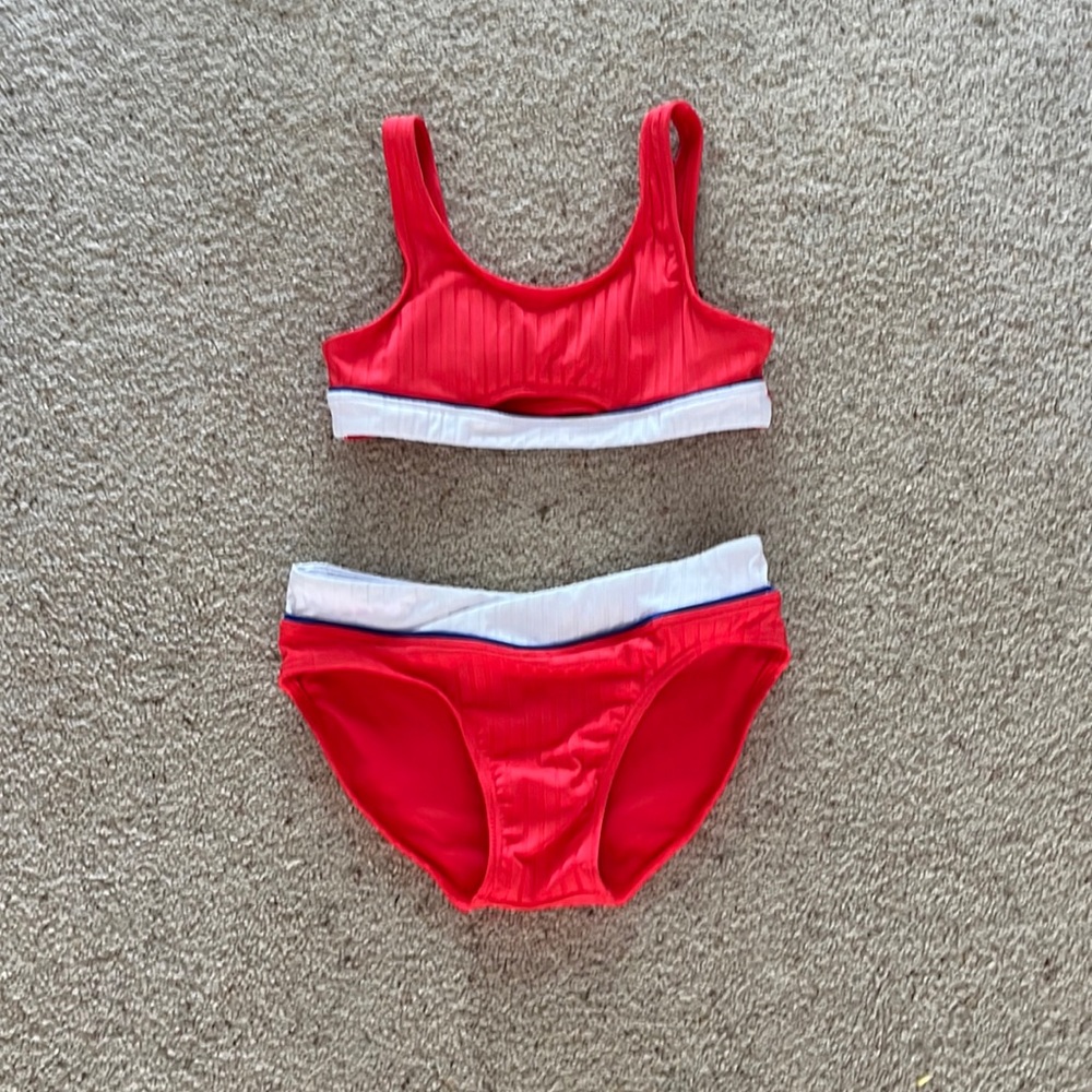 Girls red, White, and Blue Bikini. Size: L (10-12). Brand: Art Class